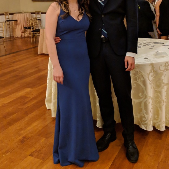 LULU’S INFINITE GLORY SLATE BLUE MAXI DRESS - Picture 2 of 3